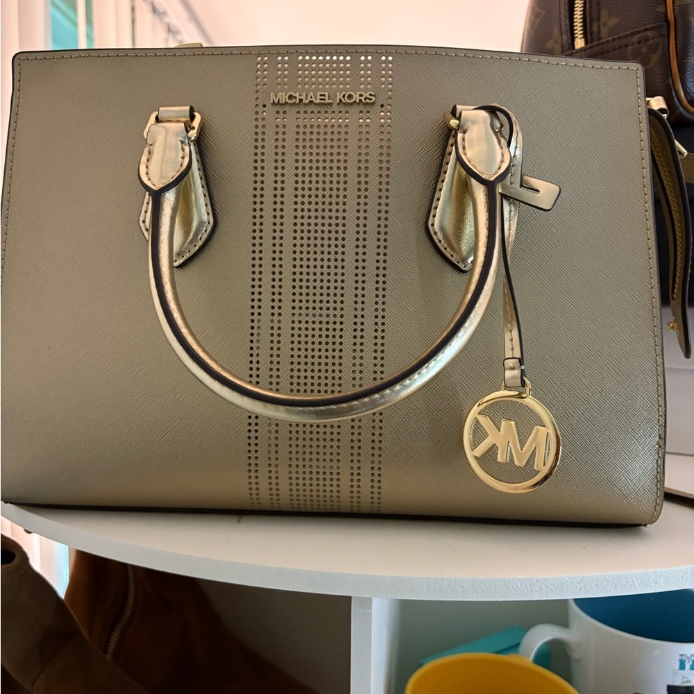 NWOT Michael Kors Gold Satchel Structured Design